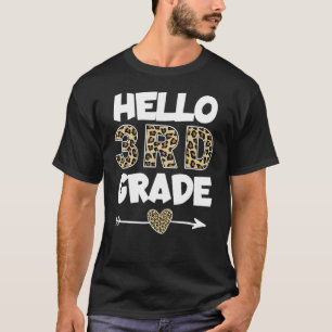 Camiseta Alô, professor do 3º ano de Impressão Leopardo, 3º