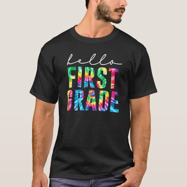 Camiseta Alô, Professores Da Classe 1rua Tie Dye Crianças D (Frente)