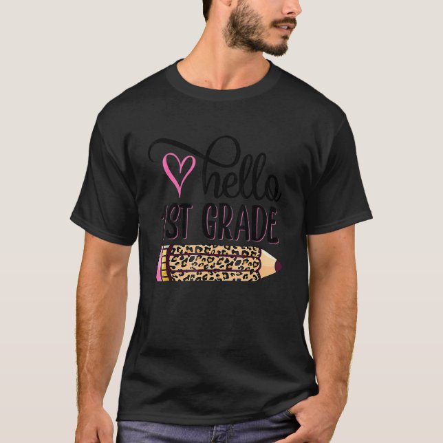 Camiseta Alô Professores De Lápis Leopardo Da Classe 1rua (Frente)