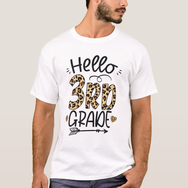 Camiseta Alô, Professores De Leopardo Da 3ª Série, De Volta (Frente)