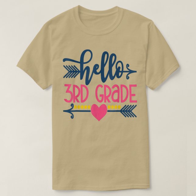 Camiseta Alô, Professores do 3º ano, crianças de volta à es (Frente do Design)
