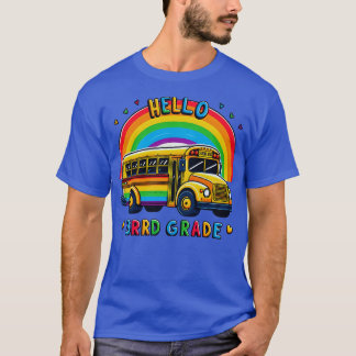 Camiseta Alô Rainbow Leopardo De Volta À Escola Fir