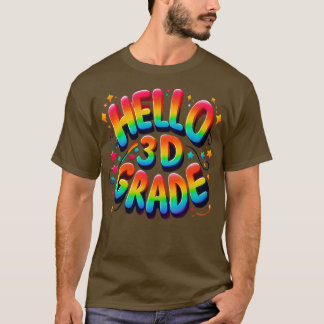 Camiseta Alô Rainbow Leopardo De Volta À Escola Fir