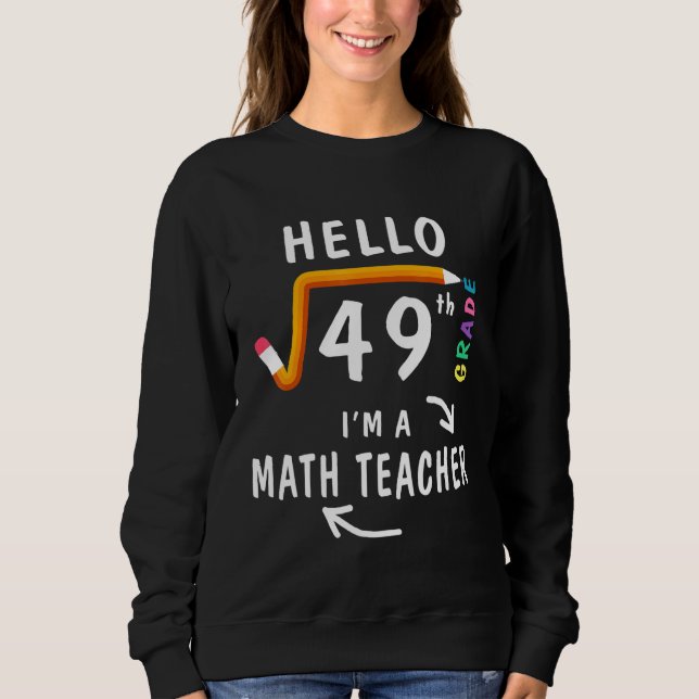 Camiseta Alô, Raiz Quadrada 7 De 49 Professores De Matemáti (Frente)