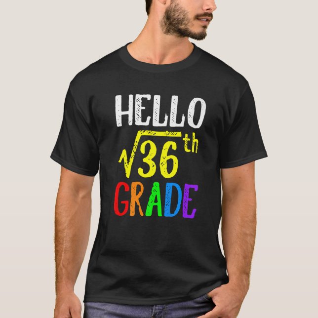 Camiseta Alô, Raiz Quadrada De 6 Grau 36 Matemática De Volt (Frente)