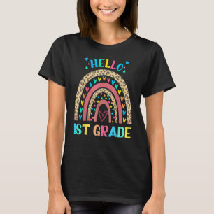 Camiseta Alô, Retro Rainbow Heart Para Professores