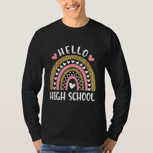 Camiseta Alô, Segundo grau Arco-Íris Professores De Volta A (Frente)
