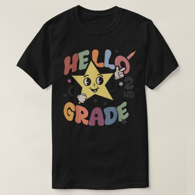 Camiseta Alô, segundo Grau de segundo da Equipe de Volta ao (Frente do Design)