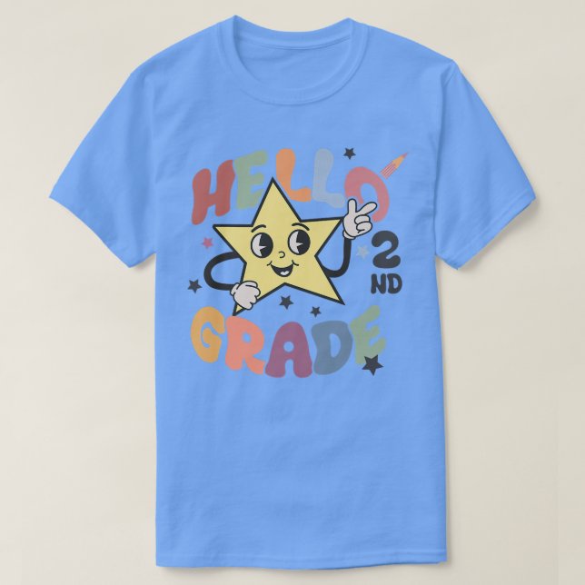 Camiseta Alô, segundo Grau de segundo da Equipe de Volta ao (Frente do Design)