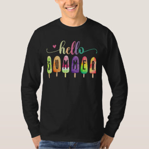 Camiseta Alô Sorvete de férias de verão picolé gelado