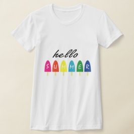 Camiseta Alô Sorvete de férias de verão picolé gelado
