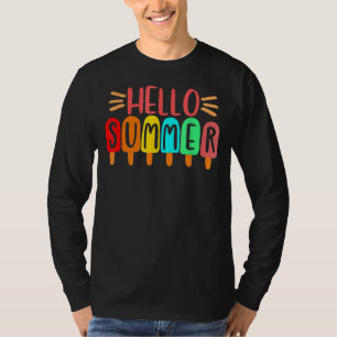 Camiseta Alô Sorvete de férias de verão picolé gelado