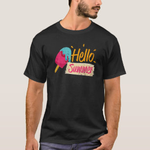 Camiseta Alô Sorvete de férias de verão picolé gelado
