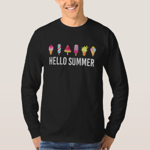 Camiseta Alô Sorvete de férias de verão Picolé I