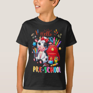 Camiseta Alô Vaca Da Pré-Escola 100º Dia Do Estudo