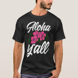 Camiseta Alô Você Todo Havaí Homens Flor Alô Festa Amor