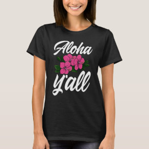 Camiseta Alô Vocês Todos Havaí Homens Flor Alô Festa Amor