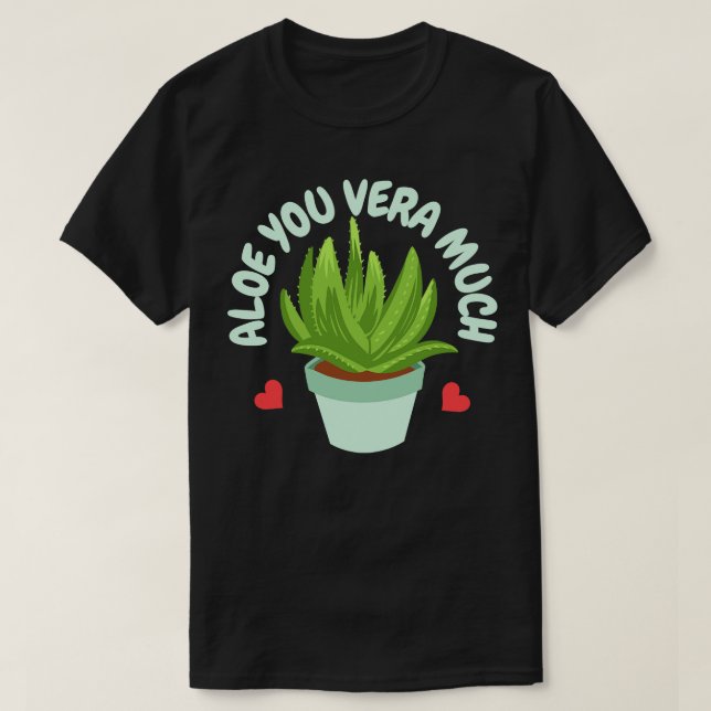 Camiseta Aloe Vera Succulent Plant 2 (Frente do Design)