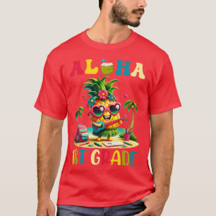 Camiseta Aloha 1rua Pineapple Havaí de volta à escola TS