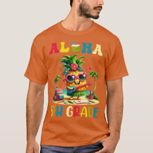 Camiseta Aloha 5 Grau Pineapple Havaí de volta à Escola Te