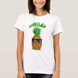 Camiseta Aloha abacaxi havaiano engraçado
