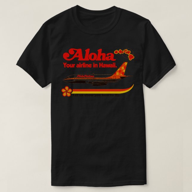 Camiseta Aloha Airlines Defunct Hawaii Tourist Plane TShirt (Frente do Design)