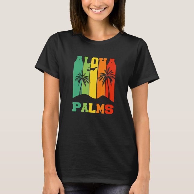 Camiseta Aloha Beach Hawaii Palm Trees Tropicais (Frente)