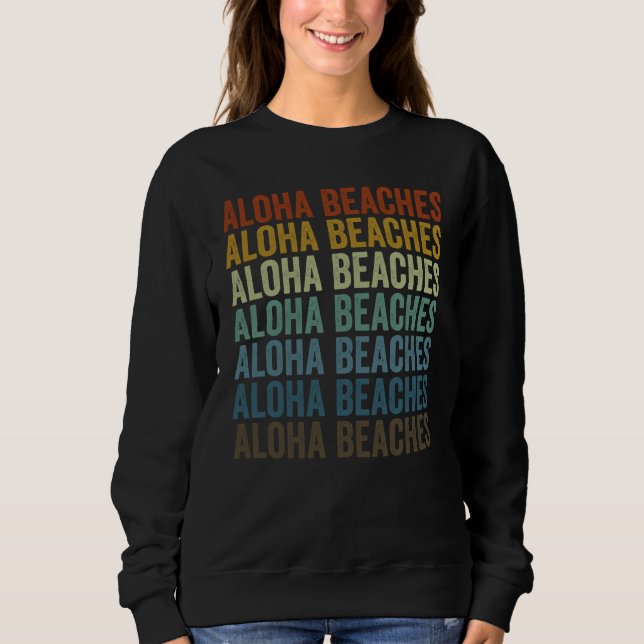 Camiseta Aloha Beaches Aloha Hawaiian Hawaii Palm Tree (Frente)