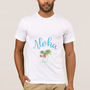 Camiseta Aloha Beaches Estilo Havaiano Férias Legal