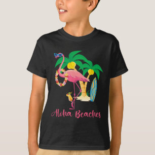 Camiseta Aloha Beaches Flores Havaianas Floral Flamingo Tai