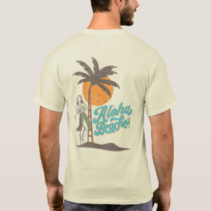 Camiseta Aloha Beaches Hula Girl Hawaii Retro
