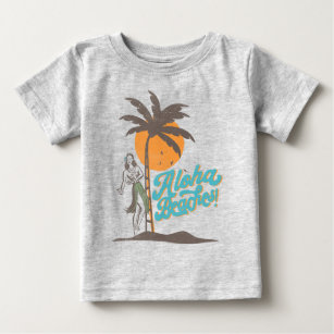 Camiseta Aloha Beaches Hula Girl Hawaii Retro