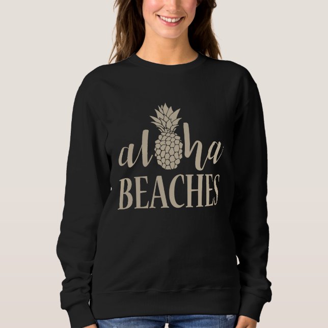Camiseta Aloha Beaches Pineapple Bachelorette Party Summer (Frente)