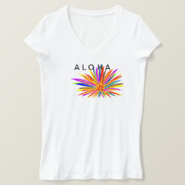 Camiseta Aloha Colorida Flor Tropical