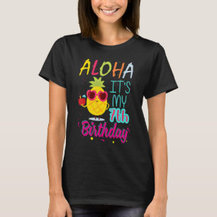 Camiseta Aloha É o meu 7 Aniversário Havaiano de 7 Anos