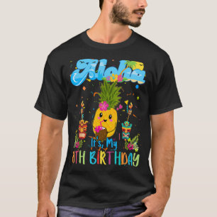 Camiseta Aloha É O Meu 8.º Aniversário 8 Anos Meninas Havai