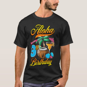 Camiseta Aloha É o meu 9º aniversário, Praia Havaiana, 9 an