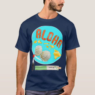Camiseta Aloha Eggs Spam Rice Shoyu Chopsticks Café da manh