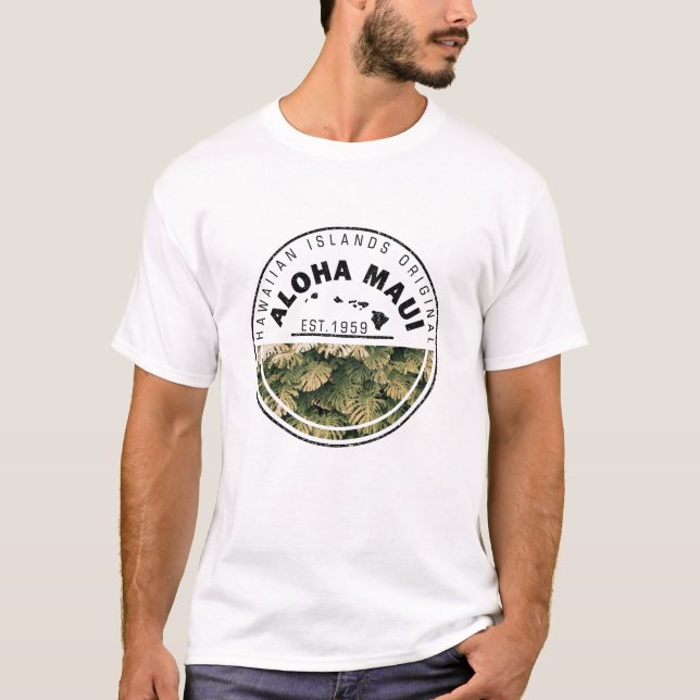 Camiseta Aloha estilo 01 de Maui (Frente)