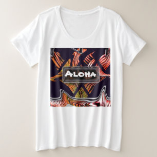 Camiseta Aloha Estilo Havaiano Moderno