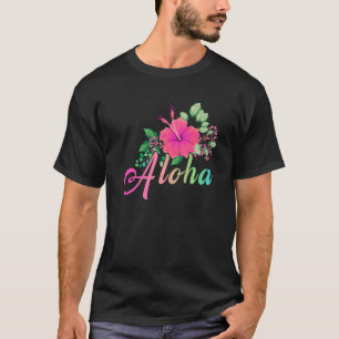 Camiseta Aloha Flower Hawaii Havaii - Surf da Ilha Havaiana