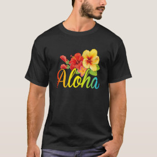 Camiseta Aloha Flowers Hawaii Hawaii Beach Luau Party