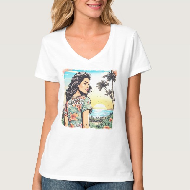 Camiseta Aloha Girl (Frente)