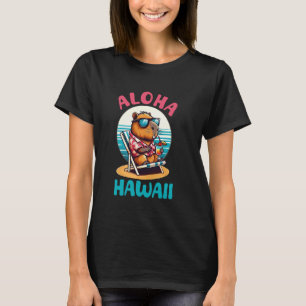 Camiseta Aloha Havaí Ilha Havaii, Capybara Shirt Beach