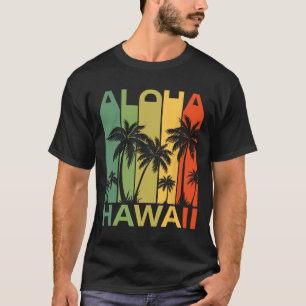 Camiseta Aloha Havaí Palmeira Tropical Ilha Havaiana Re