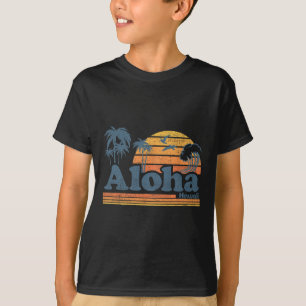 Camiseta Aloha Havaí Vintage Praia Verão Surfe 70s Retrô