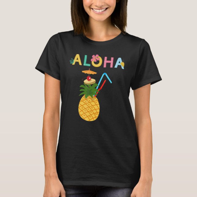 Camiseta Aloha havaiana - Abacaxi (Frente)