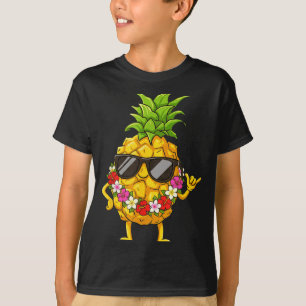 Camiseta Aloha Havaiano Cute Ne Shaka Hibisco Crianças Meni
