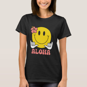 Camiseta Aloha Havaiano Rosto Sorriso Fofo Shaka Hibisco Cr