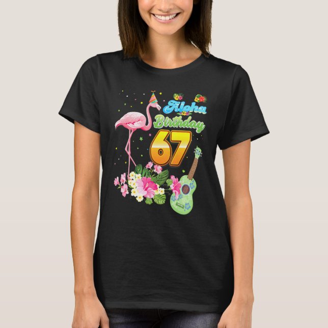 Camiseta Aloha Hawaii 67.º Aniversário 67 anos Flamingo H (Frente)